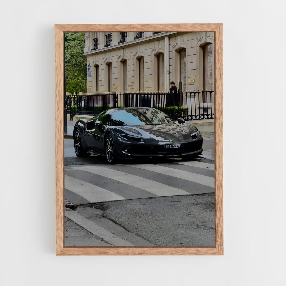 Poster Gtb Noire – affiche Ferrari (vue 4)